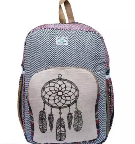 Buy Handmade Hemp Backpack Natural Colours Organic, Vegan & Ethical Pure  Hemp Travel Laptop Bag Colourful Rucksack Hemp Bag UK SELLER Online in  India - Etsy